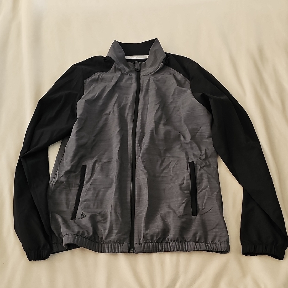 adidas Men's Black and Gray Windbreaker
